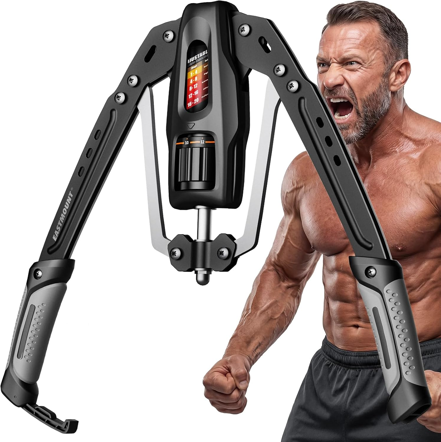 EAST MOUNT adjustable hydraulic arm trainer with 20-level resistance adjustment